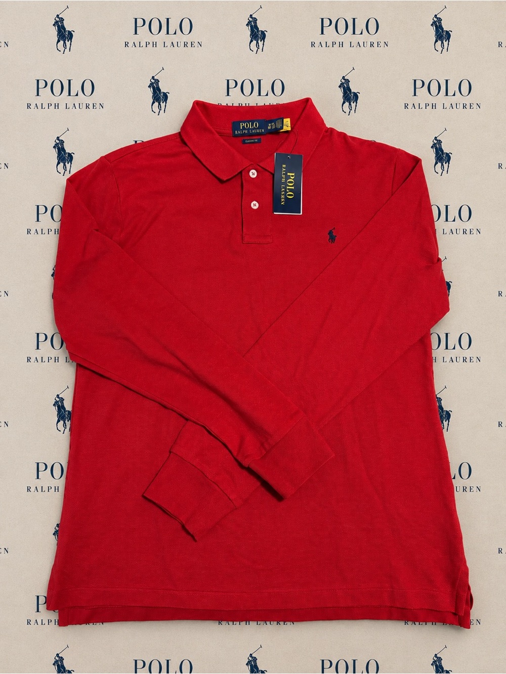 Ralph Lauren Red Long Sleeve Polo Shirt SOLD!!!